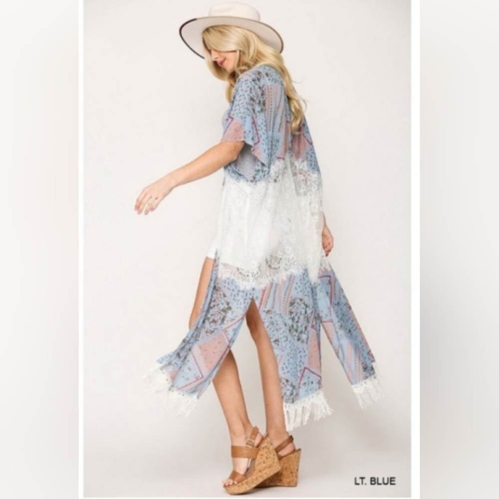 OVERSIZE NEW FLORAL MAXI KIMONO